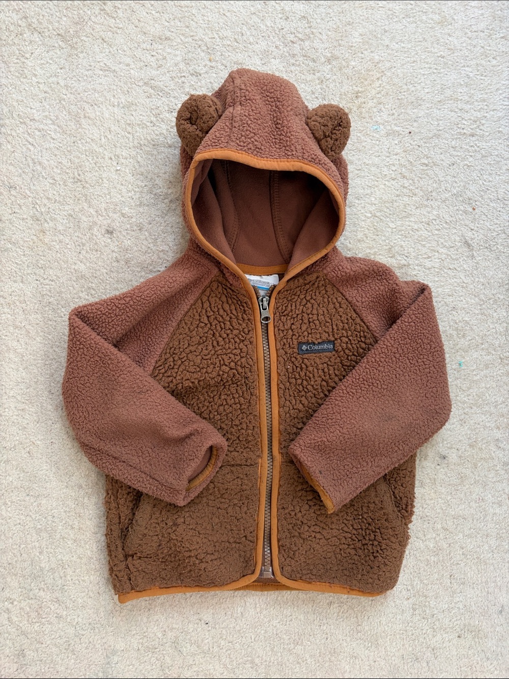 Columbia Brown Sherpa Hooded Jacket with Bear Ears
